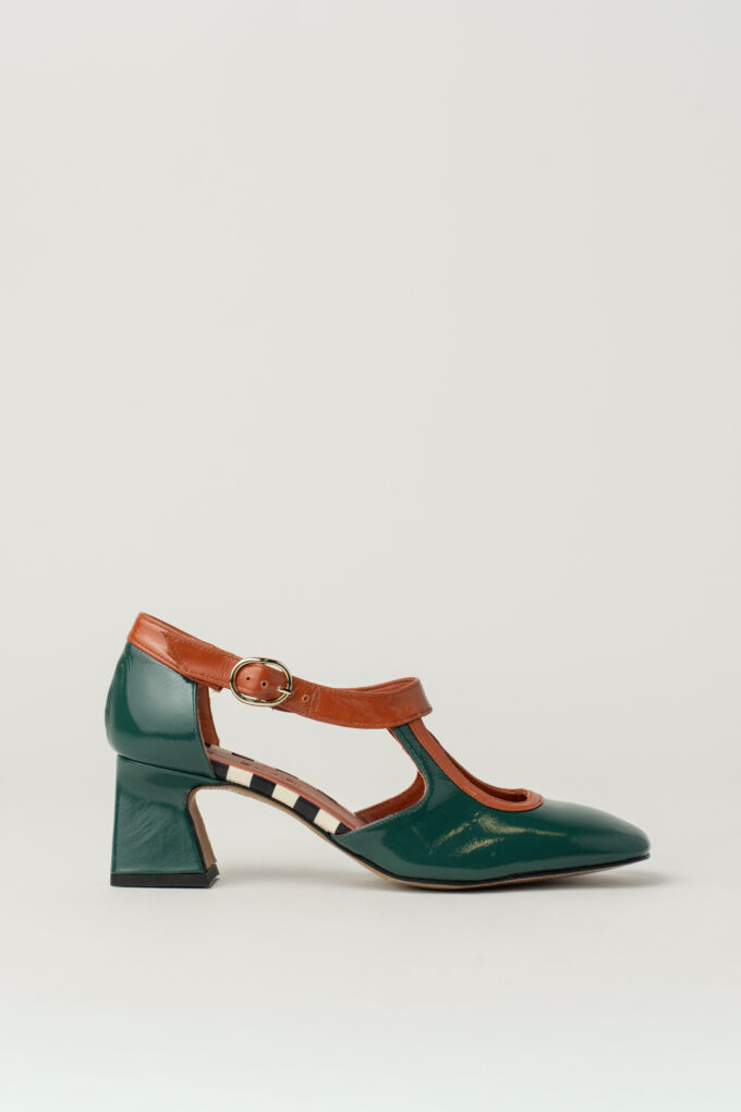 Evelyne Slingback Orange Dark Green