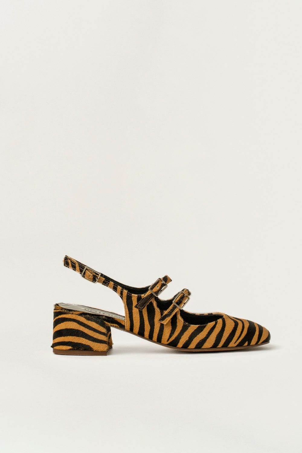 Slingback de Tacón Medio Victorie Equus Naranja