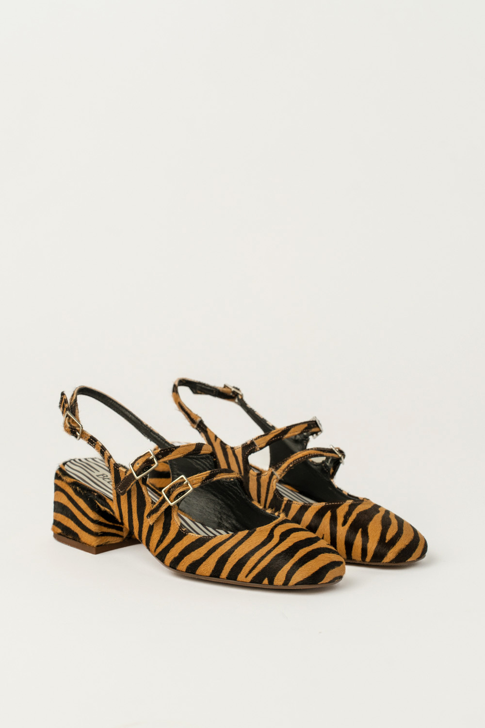 Slingback de Tacón Medio Victorie Equus Naranja - Imagen 2