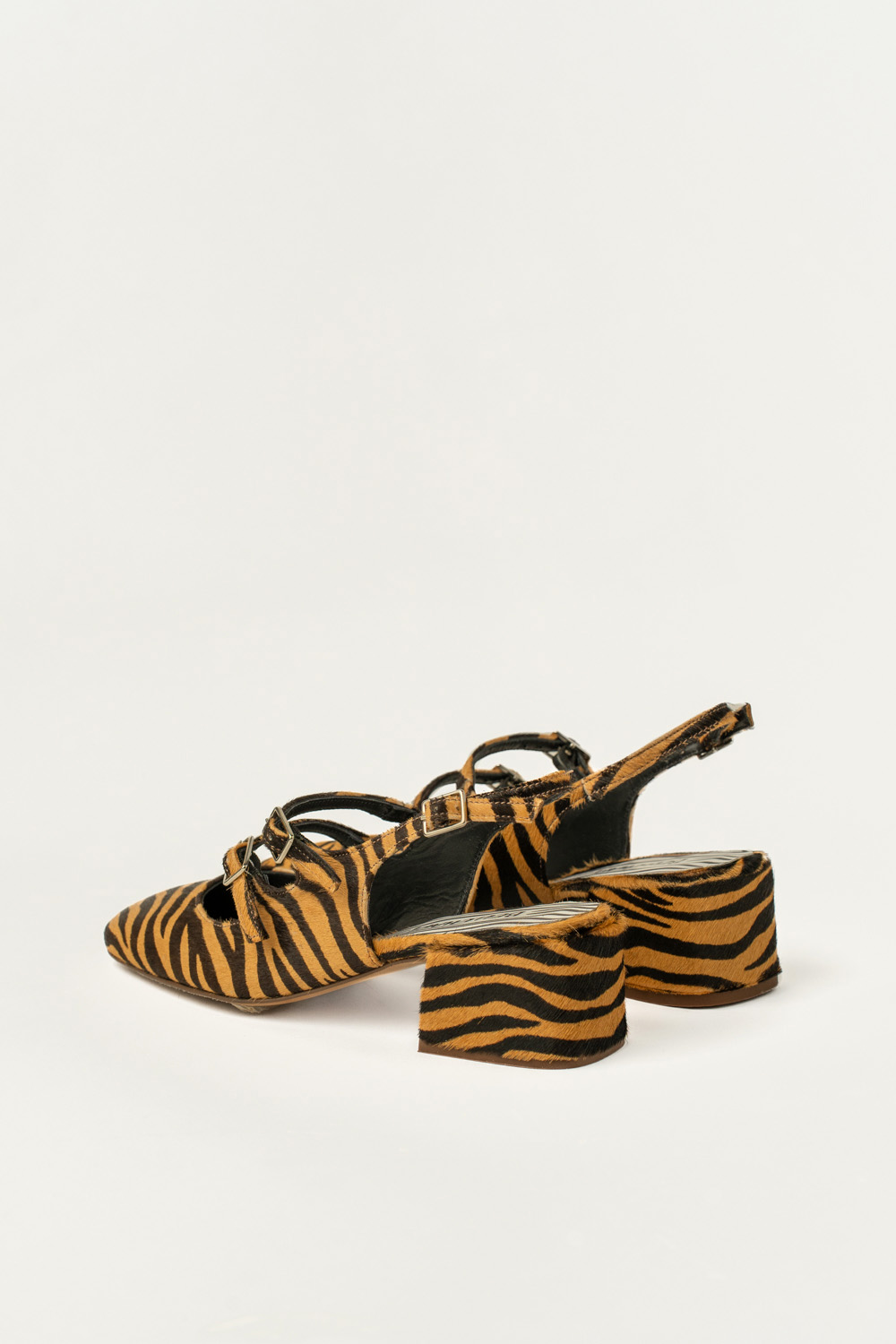 Slingback de Tacón Medio Victorie Equus Naranja - Imagen 3