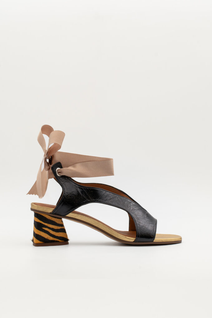 Sandalia de tacón linus negro