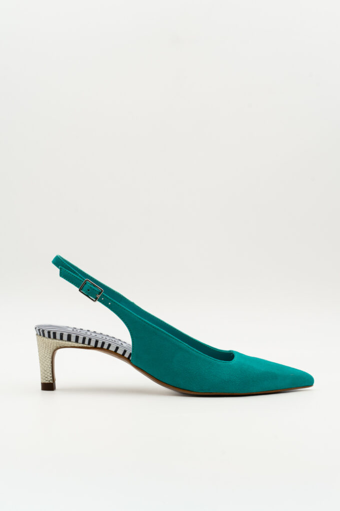 Salón Slingback Maelle turquesa
