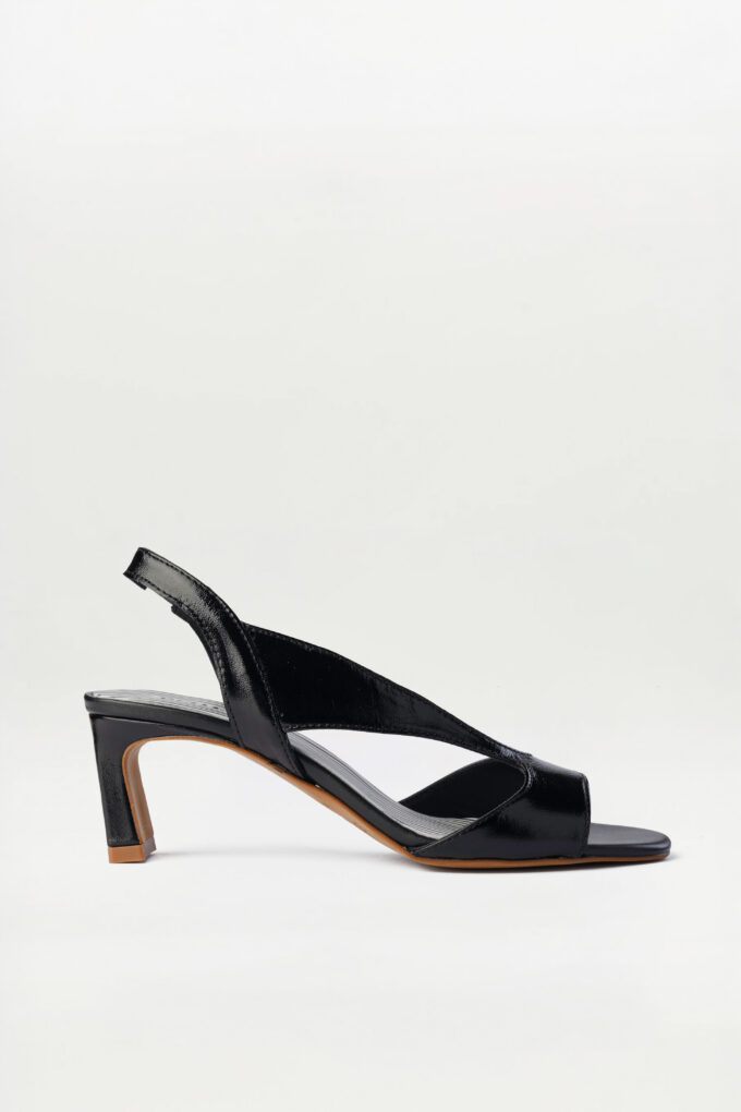 Sandalia tacón slingback Solene negro