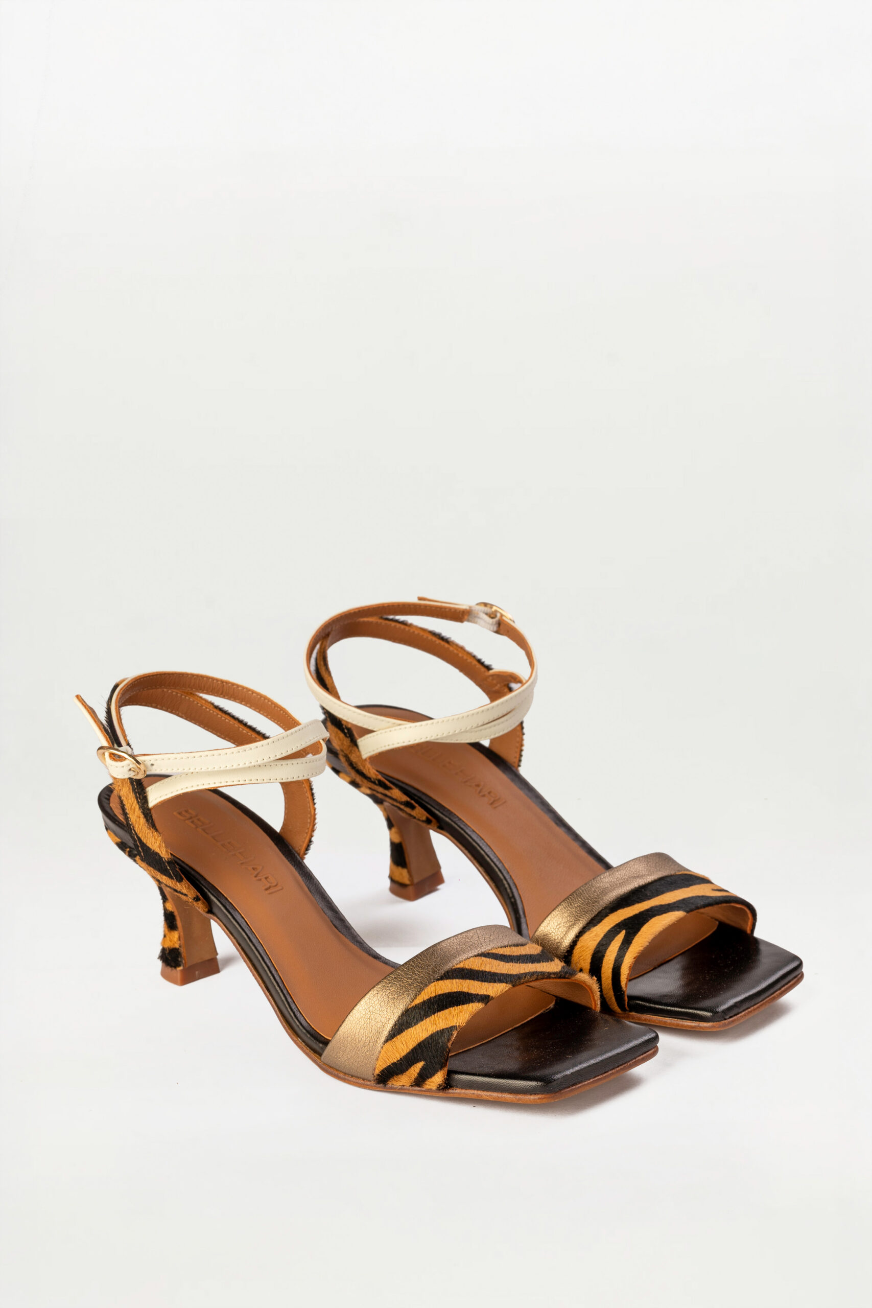 Sandalia de tacón Piero equus naranja oro oscuro - Imagen 2