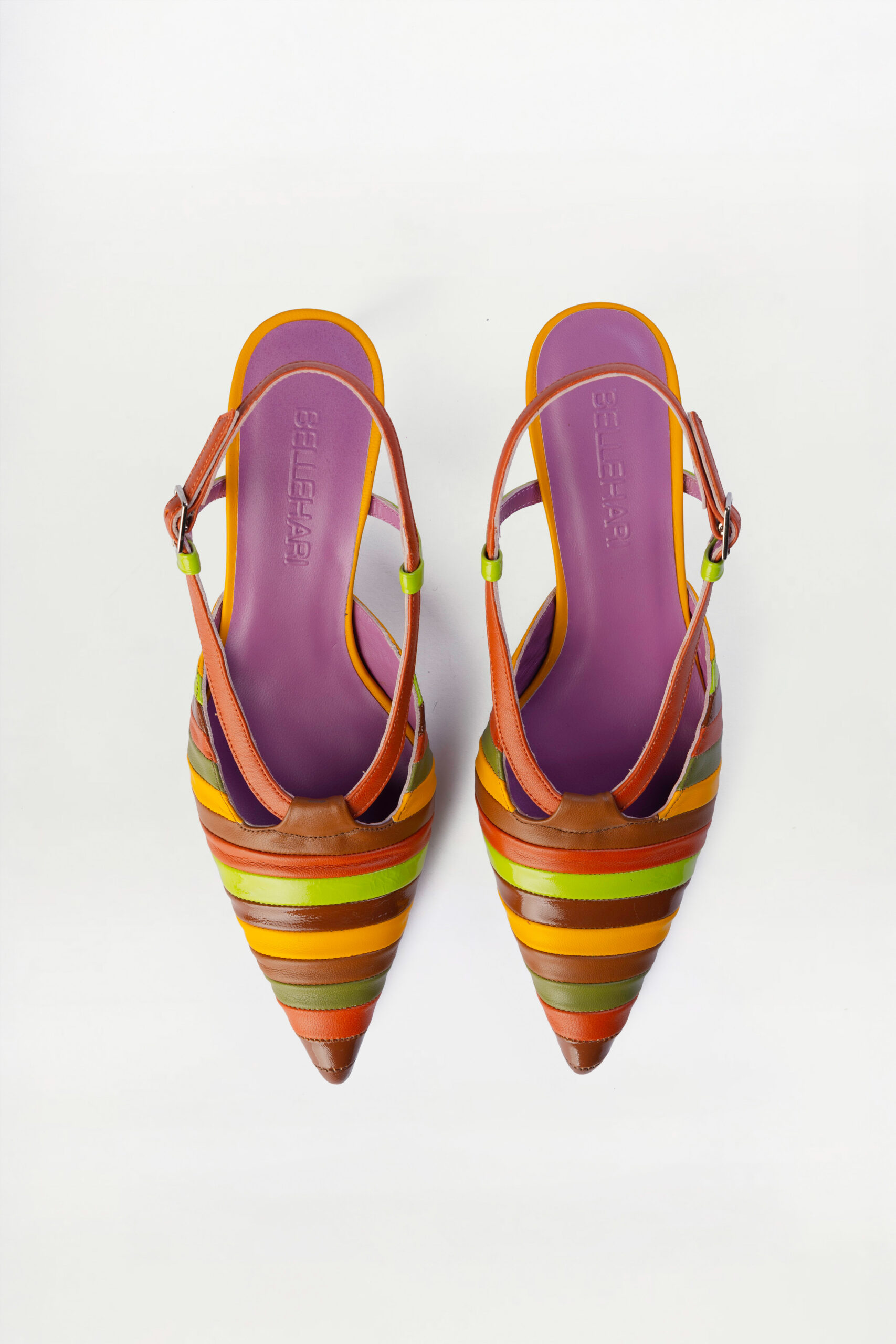 Salón Slingback Sirocco naranja verde - Imagen 4