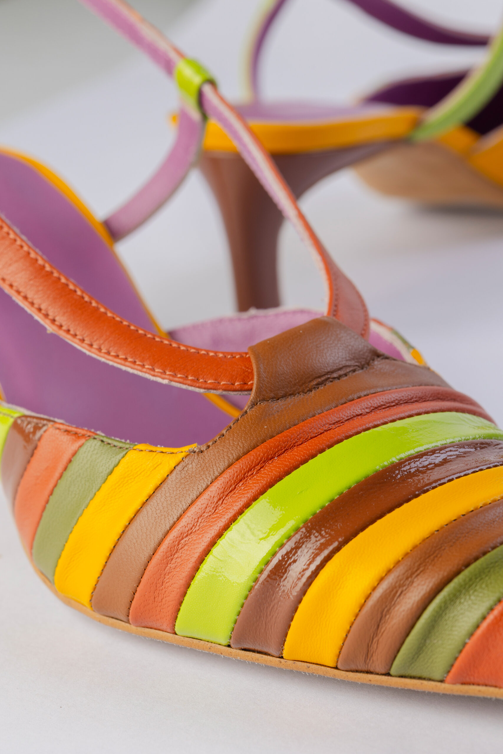 Salón Slingback Sirocco naranja verde - Imagen 5