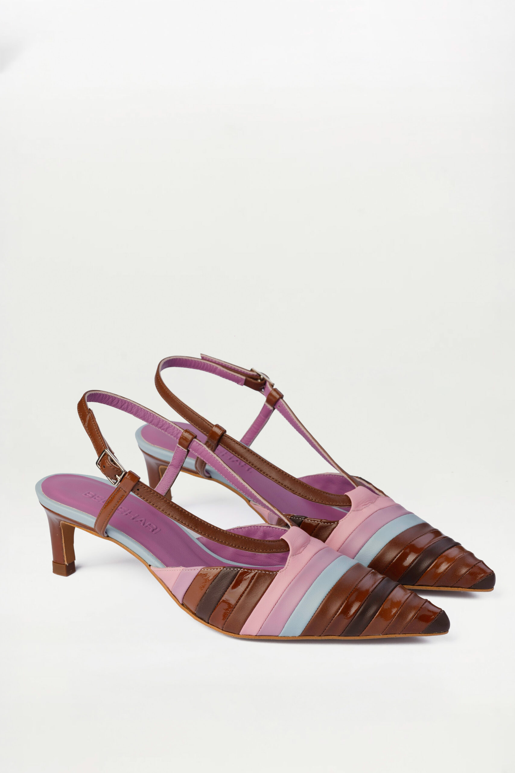 Salón Slingback Sirocco marrón rosa - Imagen 2