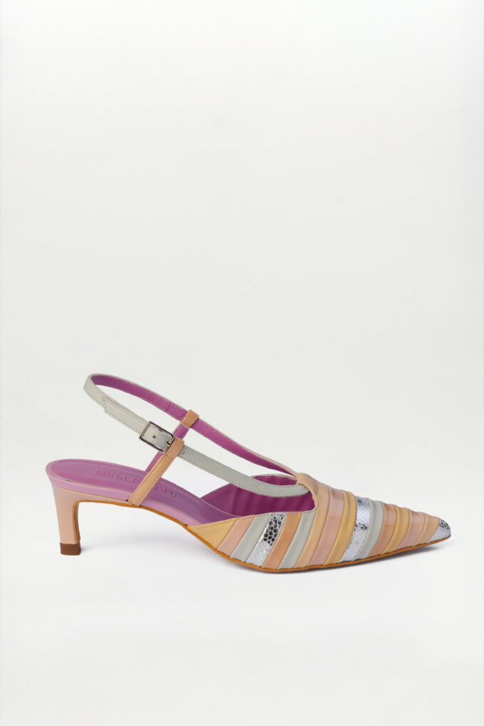 Salón Slingback Sirocco blanco nude