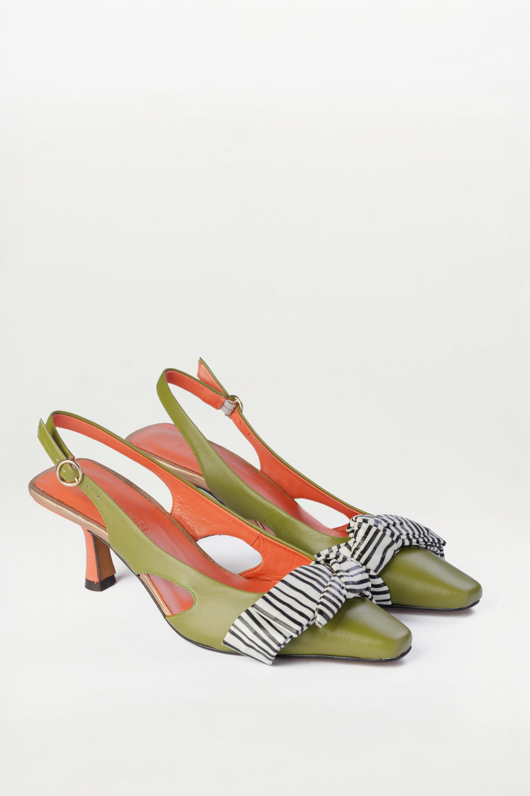 Salón Slingback Zeline Elaphe verde lyne - Imagen 2