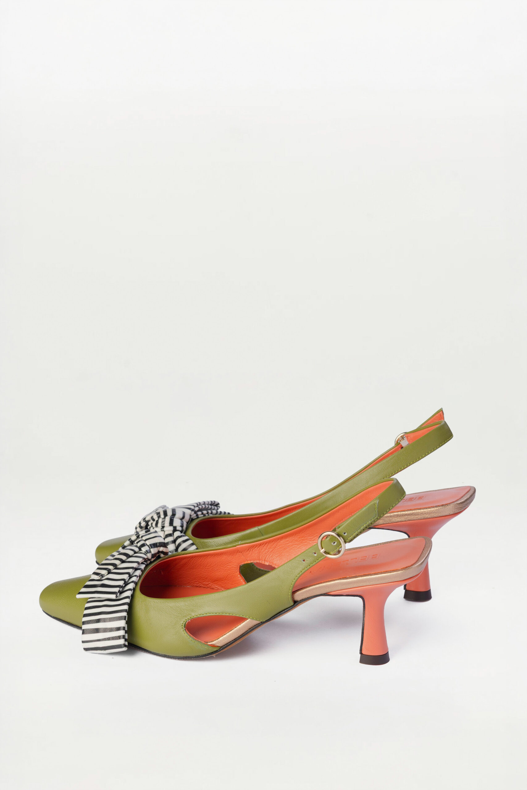 Salón Slingback Zeline Elaphe verde lyne - Imagen 3