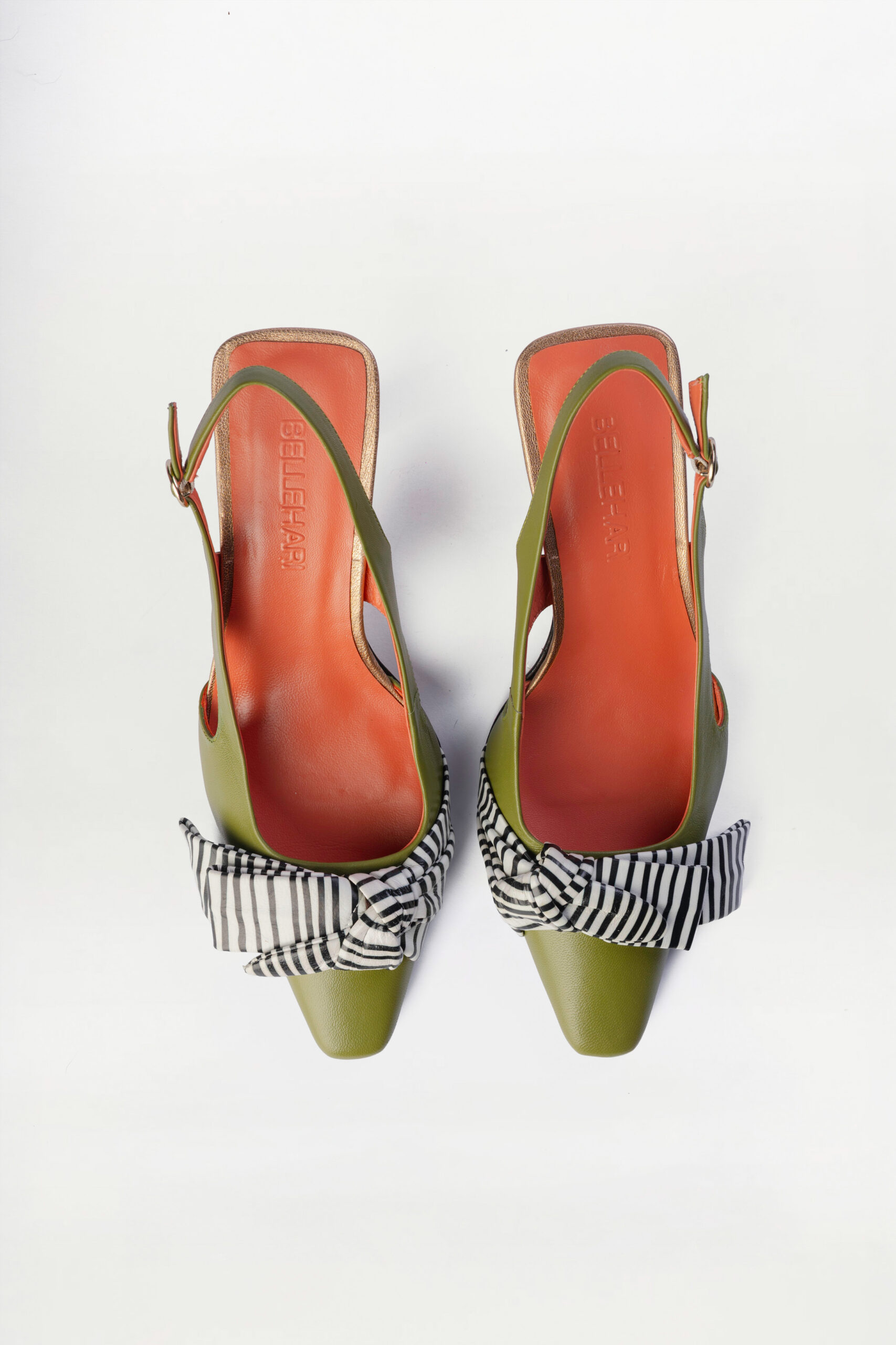 Salón Slingback Zeline Elaphe verde lyne - Imagen 4
