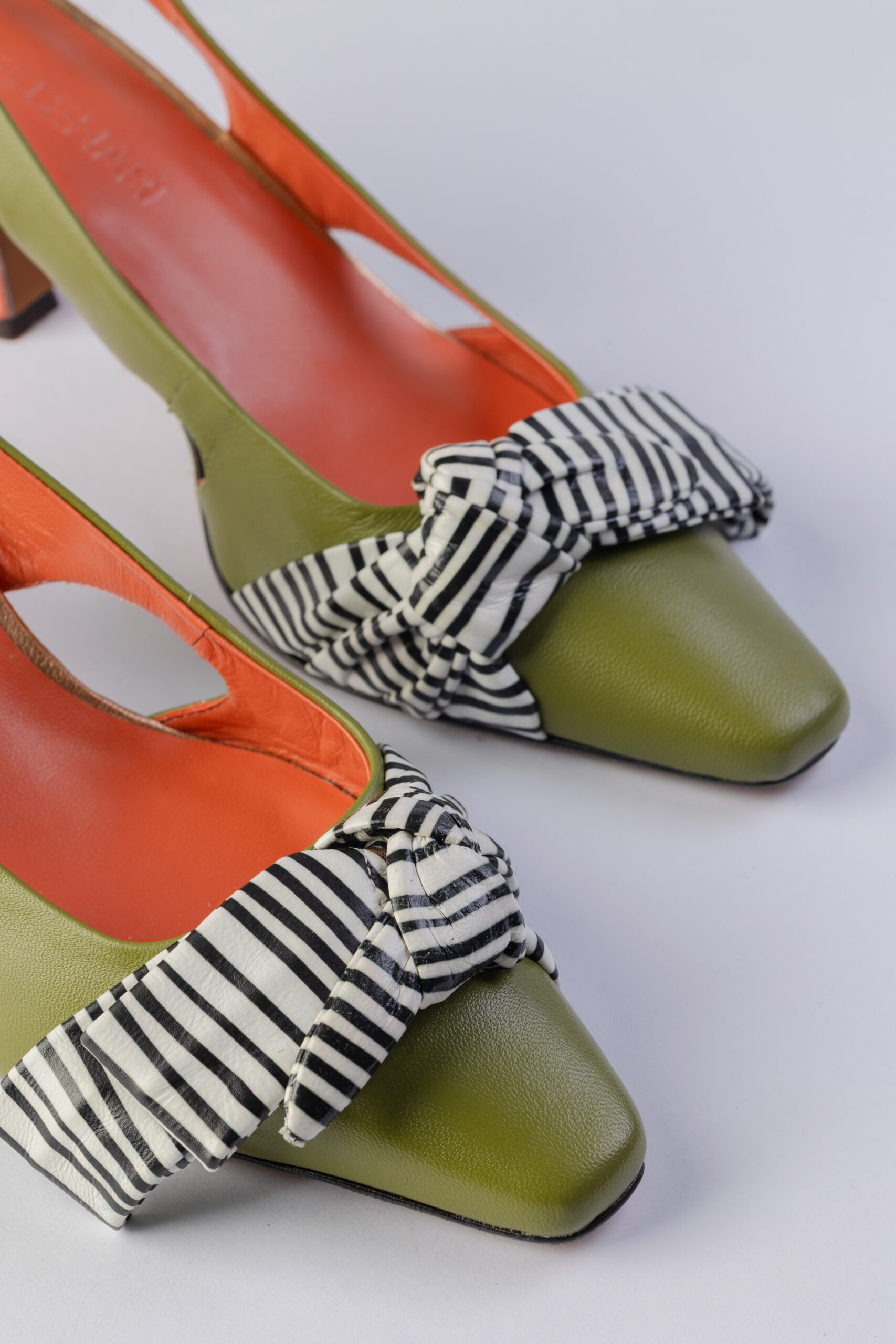 Salón Slingback Zeline Elaphe verde lyne - Imagen 5