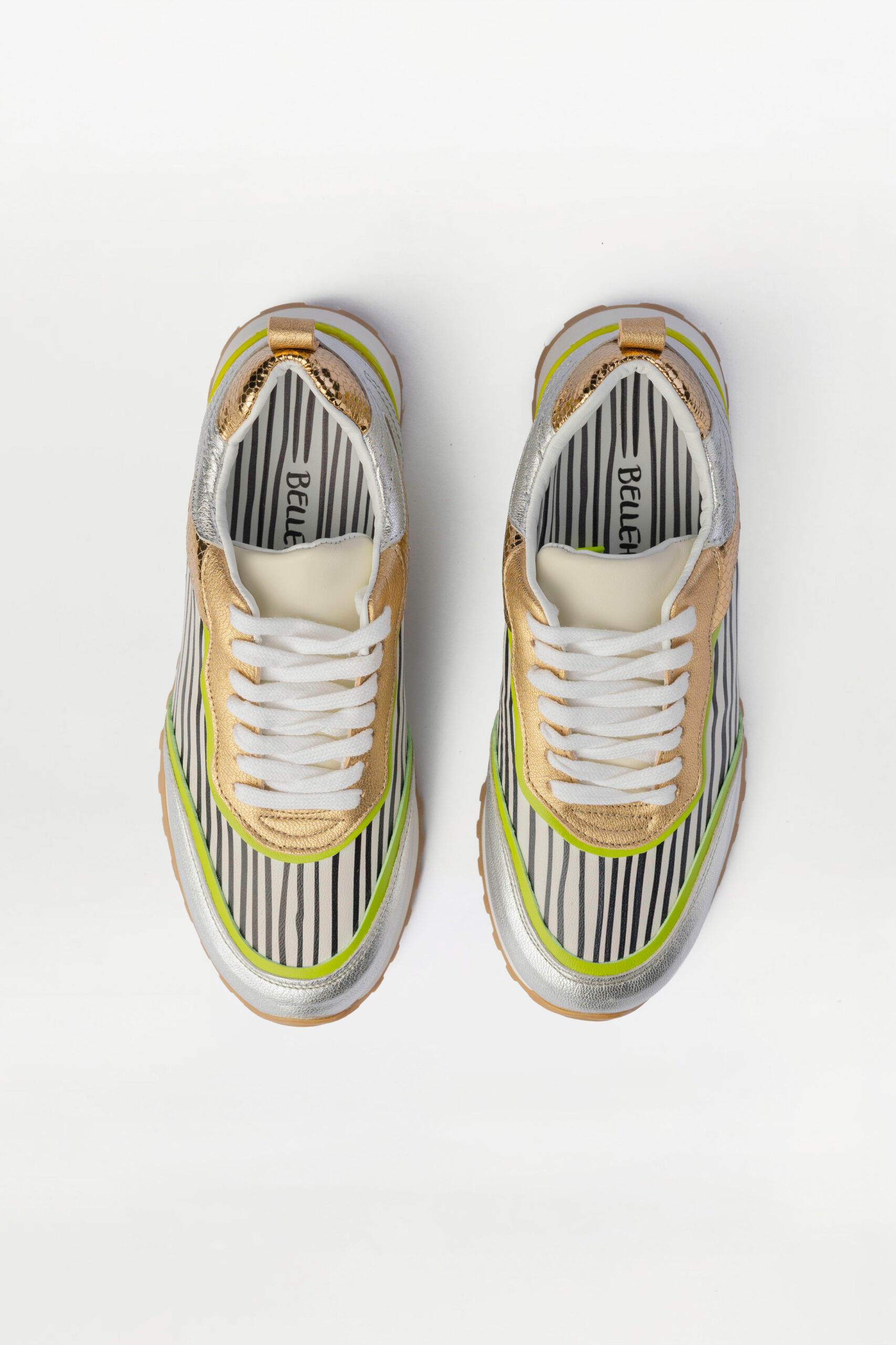 Sneaker Mina lyne Dorado Brillo elaphe - Imagen 4