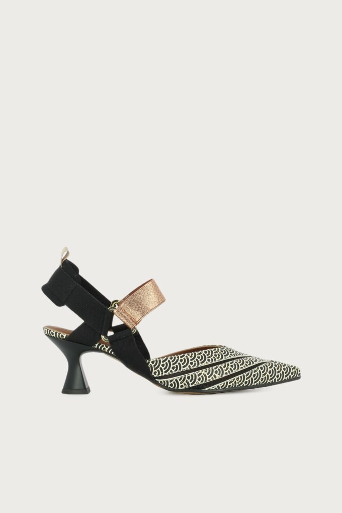 Salón slingback de tacón medio Elba reart decò