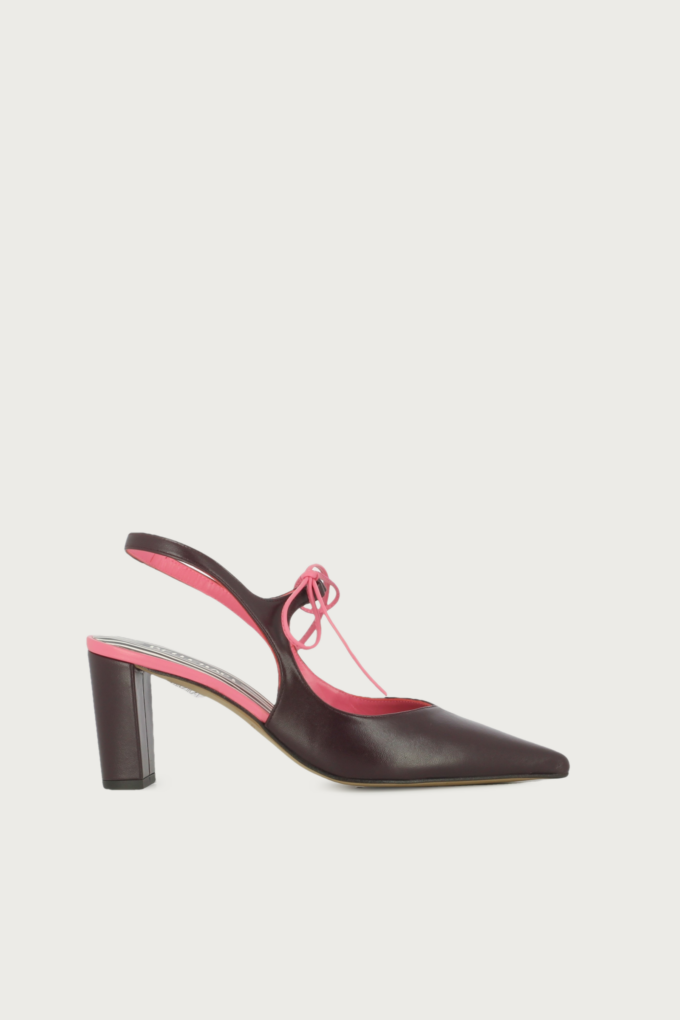 Salón slingback Adara berengena