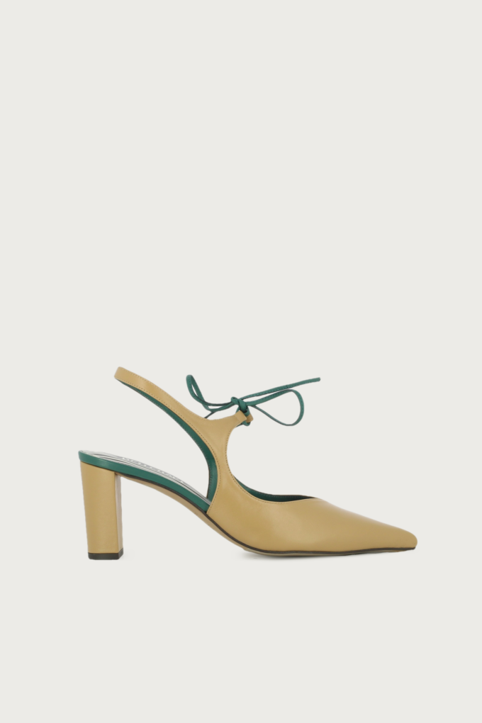 Salón slingback Adara mostaza claro