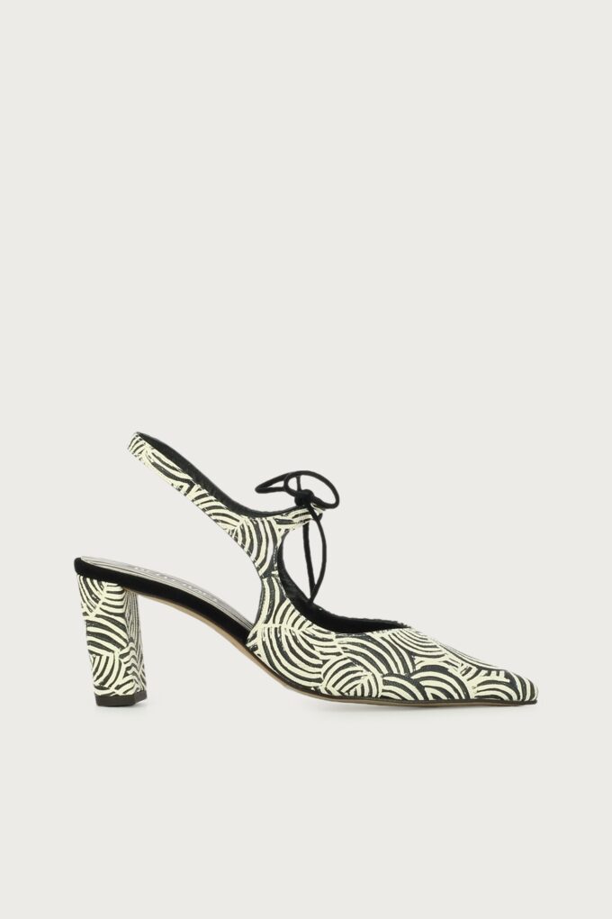 Salón slingback Adara spiral negro