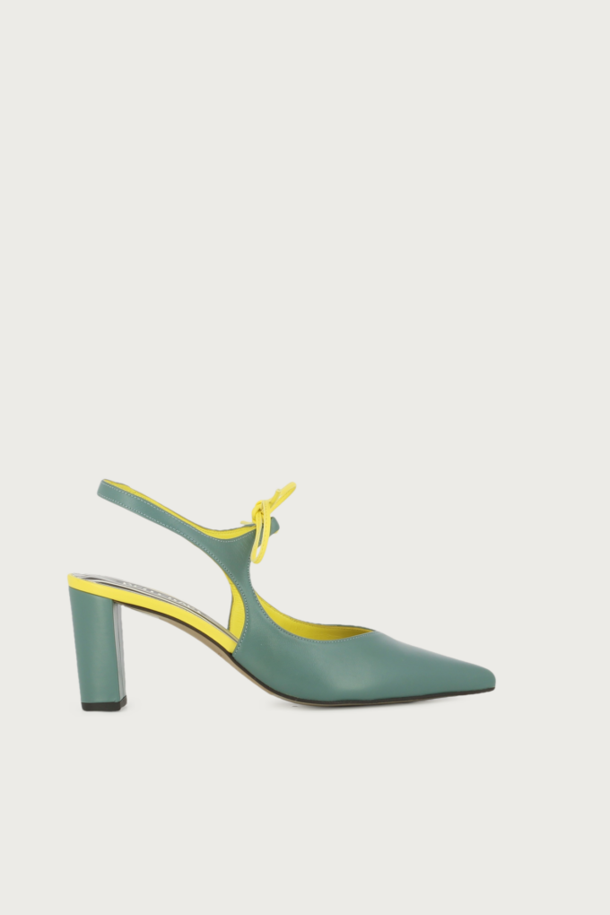 Salón slingback Adara turquesa