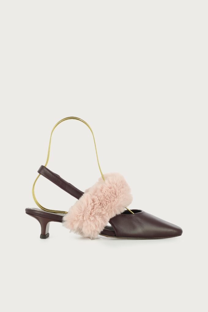 Salón slingback berengena rosa