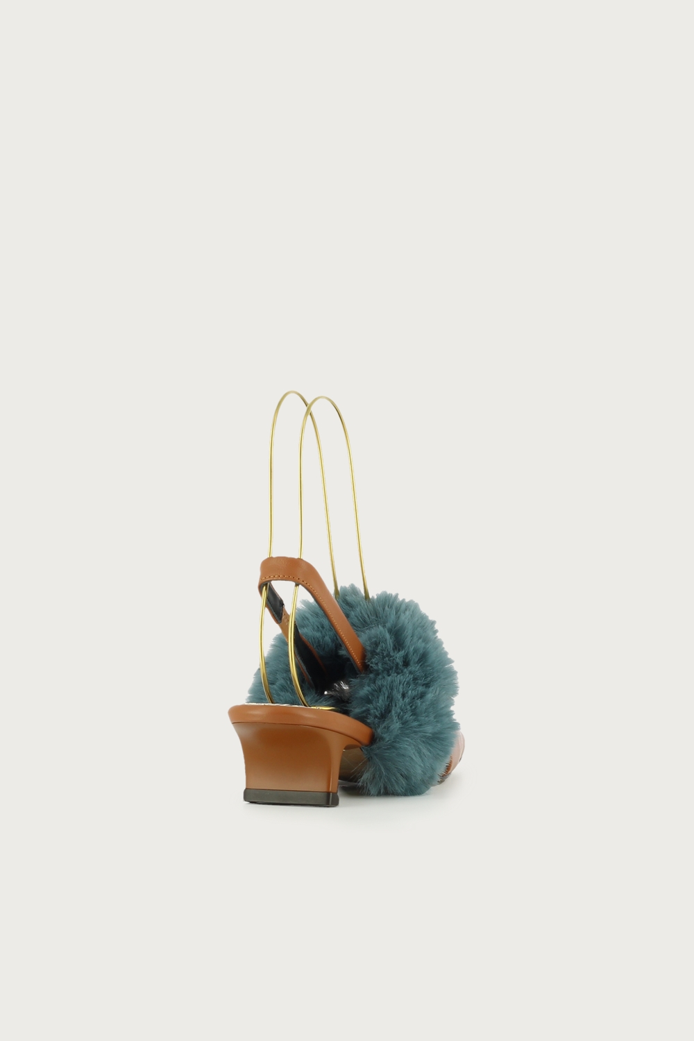 Salón slingback marrón azul - Imagen 2
