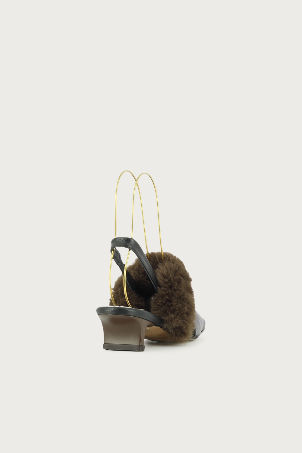Salón slingback negro marrón - Imagen 2