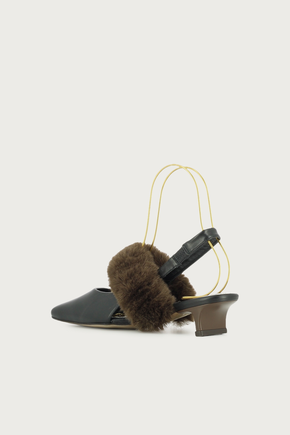 Salón slingback negro marrón - Imagen 3