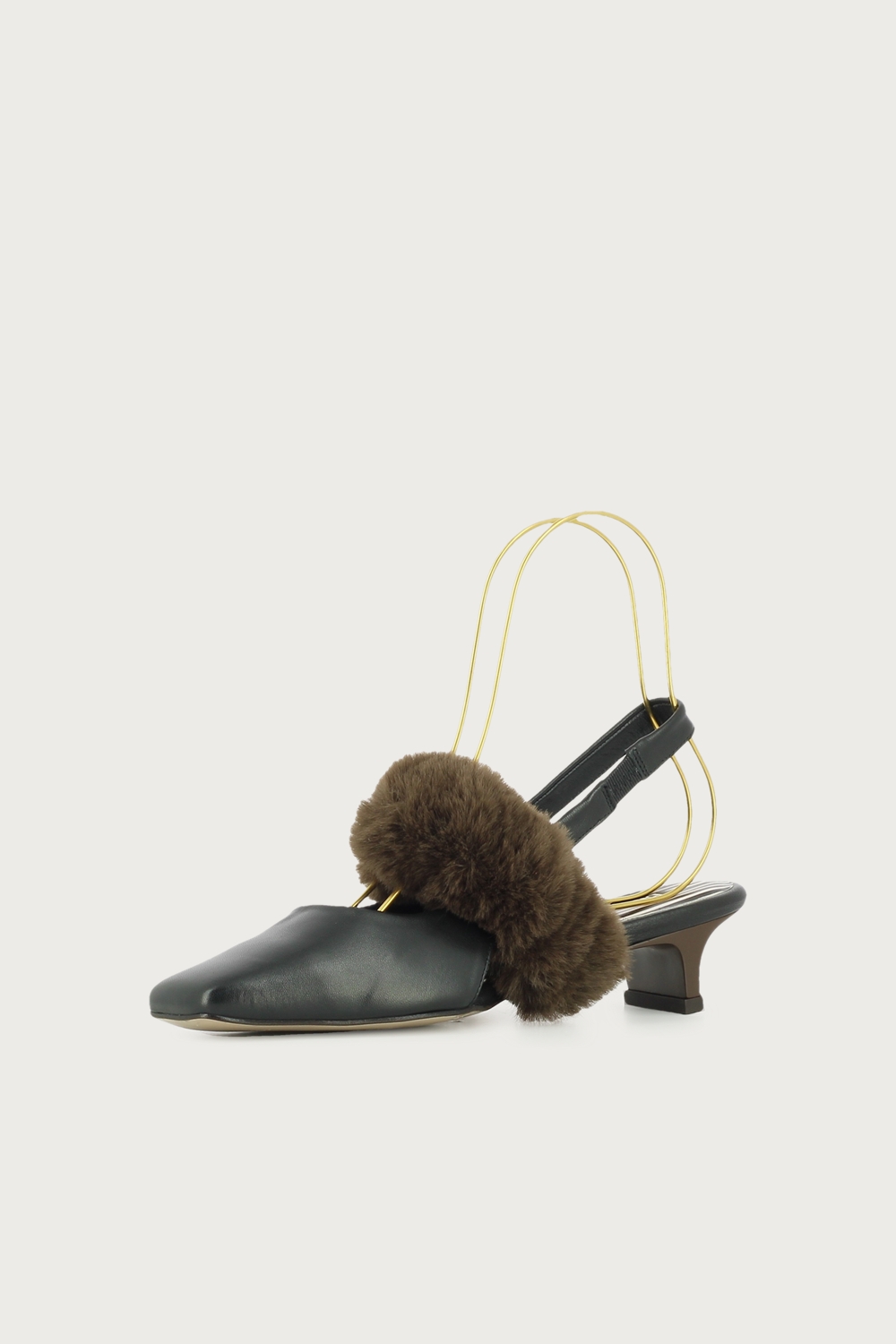 Salón slingback negro marrón - Imagen 4