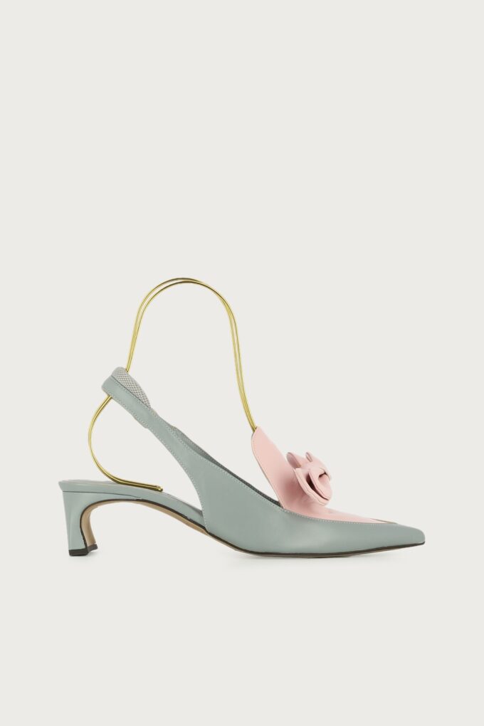 Salón slingback Marchand celeste rosa