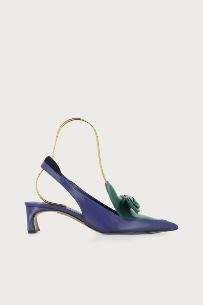 Salón slingback Marchand morado verde