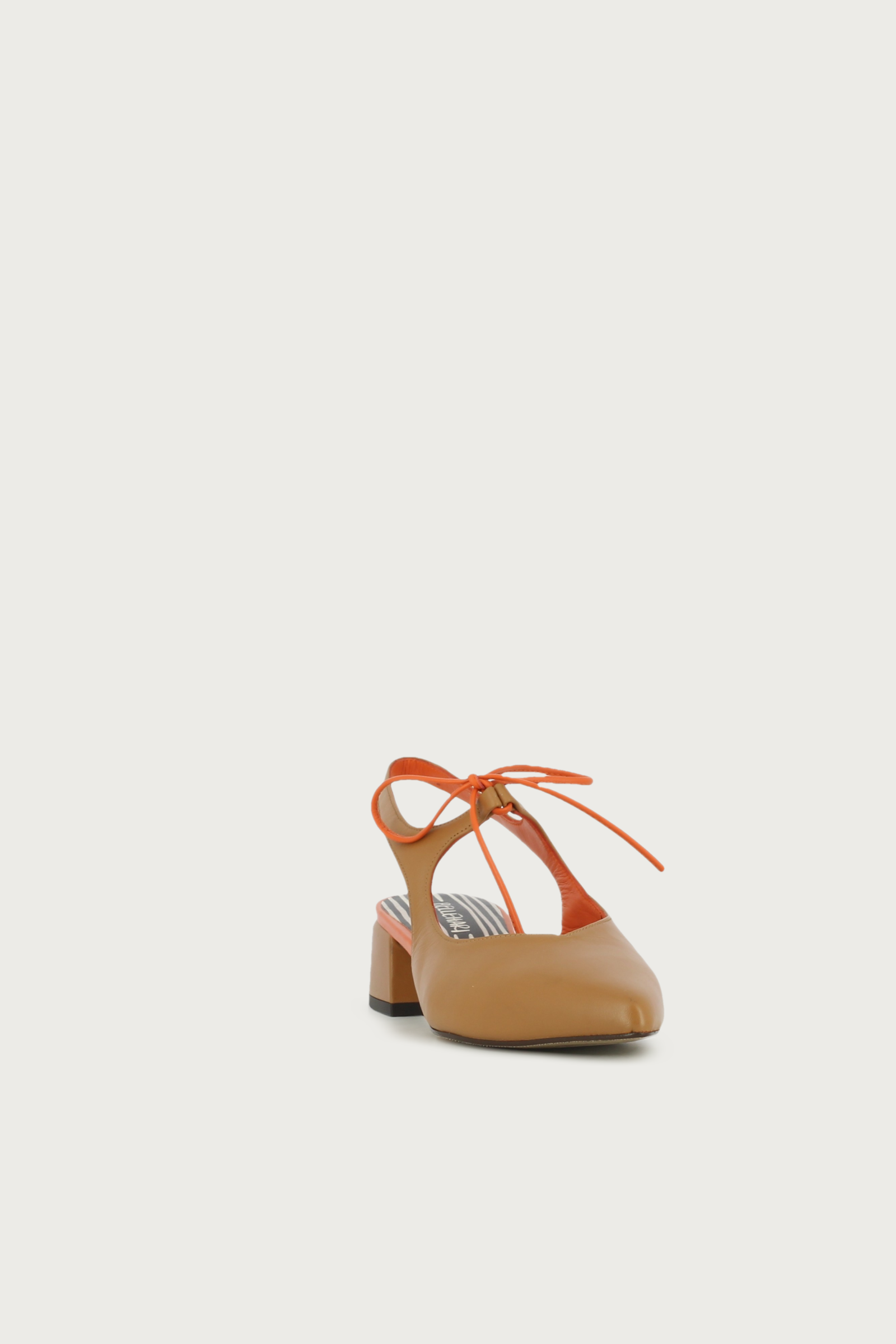 Salón slingback Nea camel naranja - Imagen 5