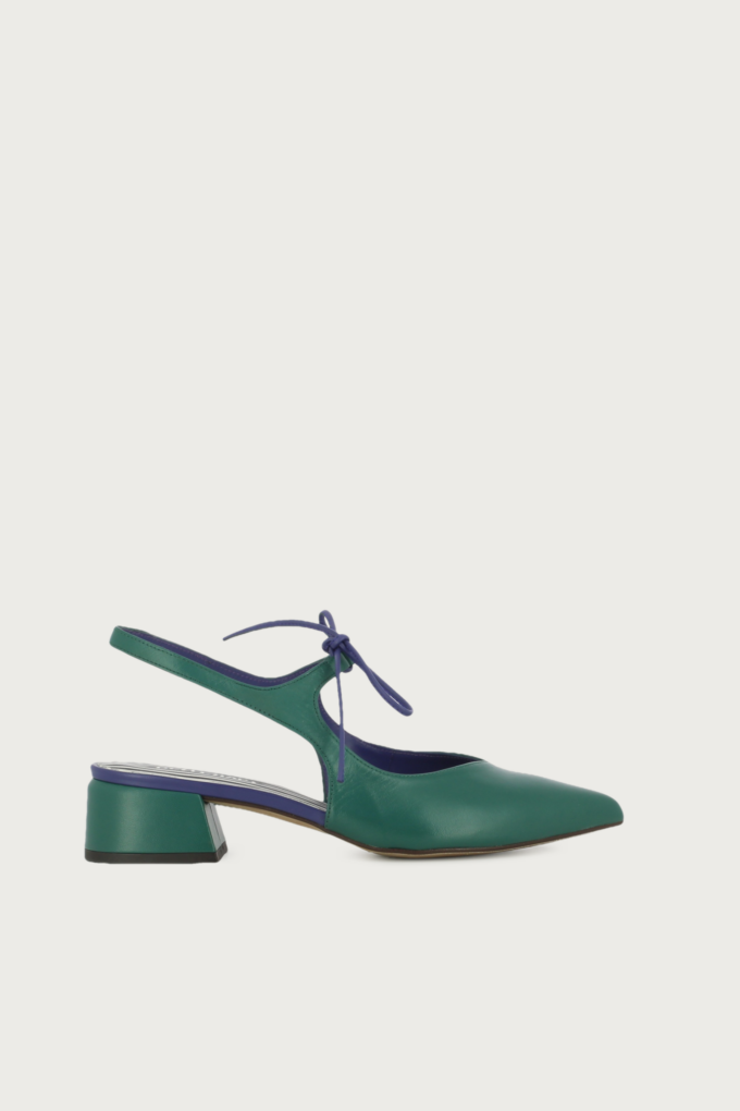Salón slingback Nea verde morado