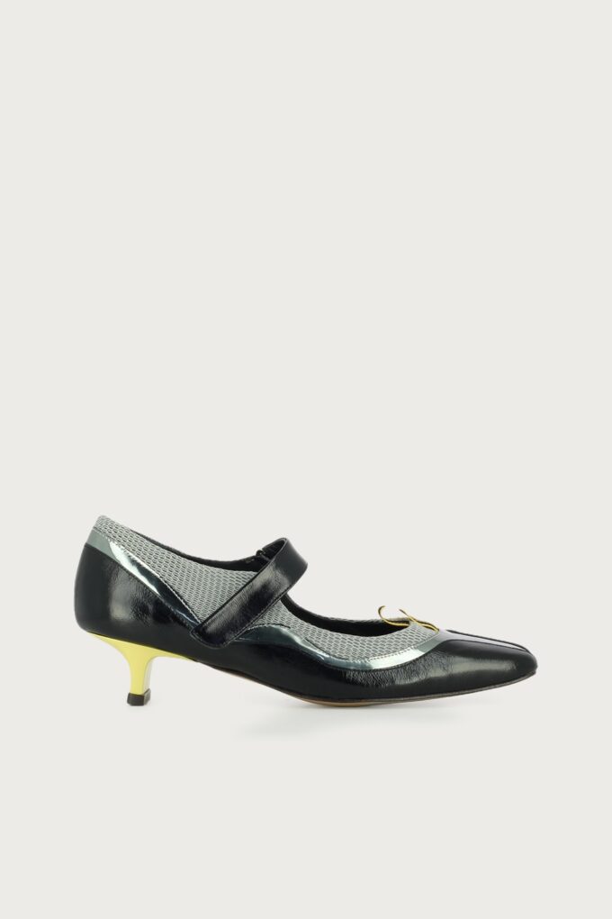 Zapato Rolland negro amarillo