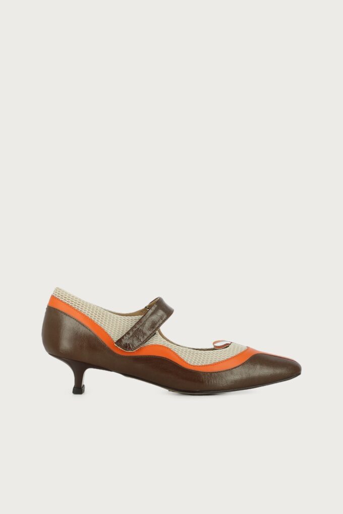 Zapato Rolland marrón naranja