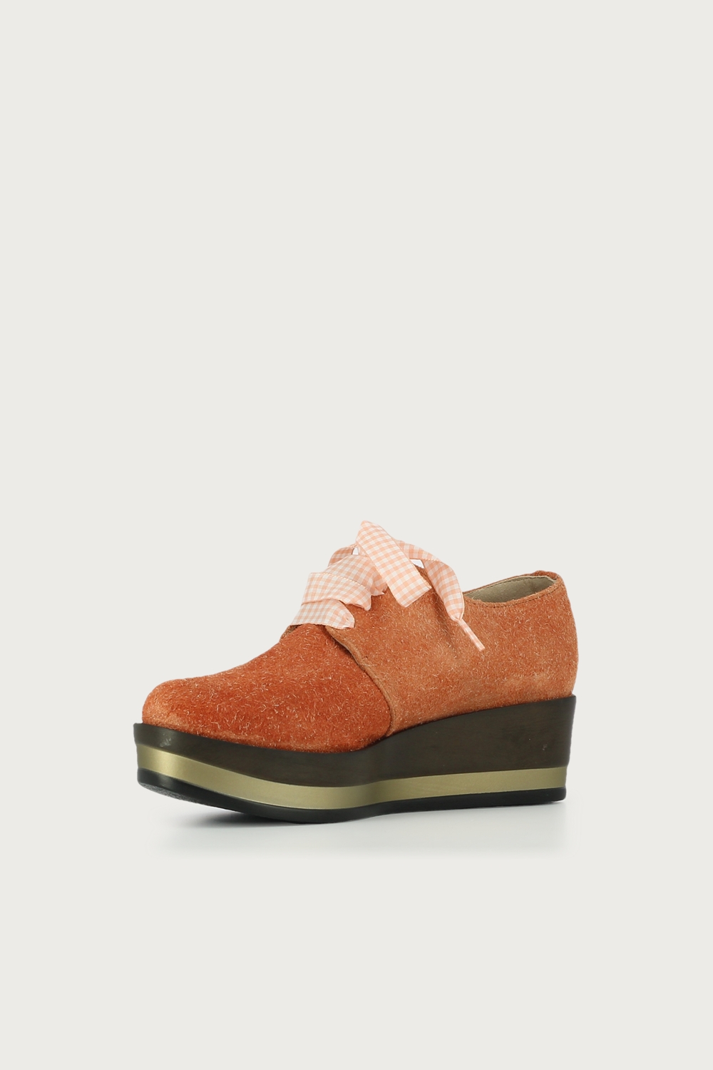 Blucher plataforma texturizado Jade naranja - Imagen 4