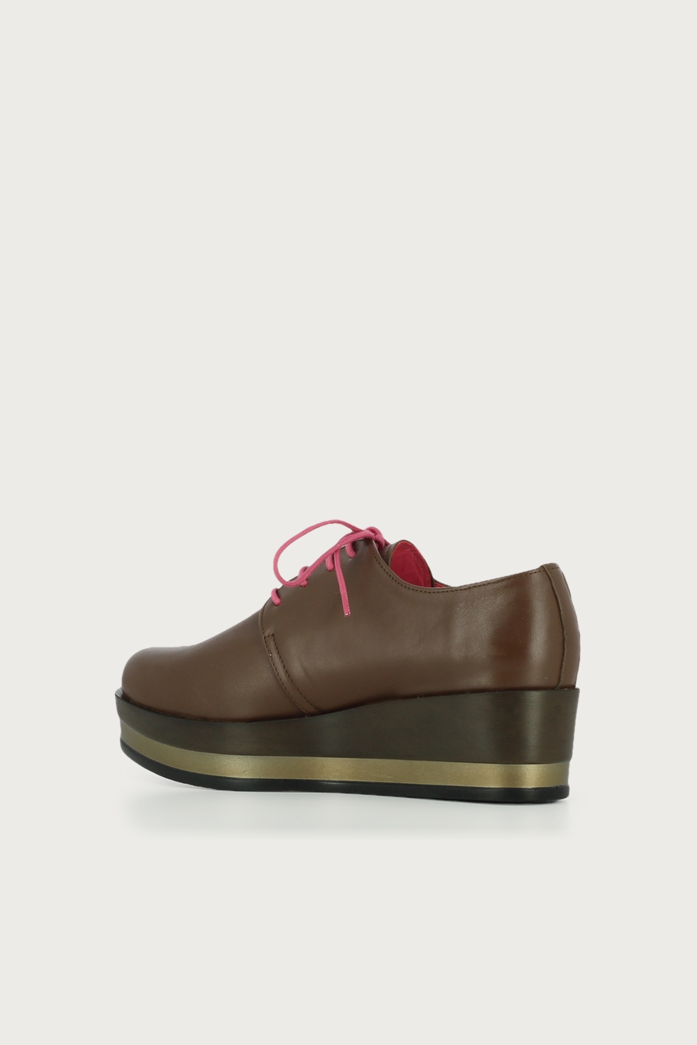 Blucher plataforma Jade marrón rosa - Imagen 3
