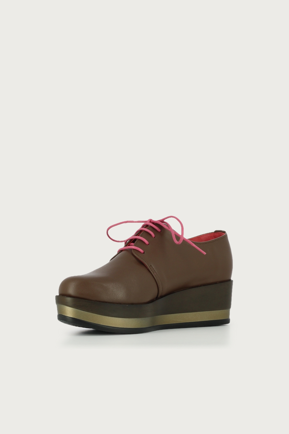 Blucher plataforma Jade marrón rosa - Imagen 4