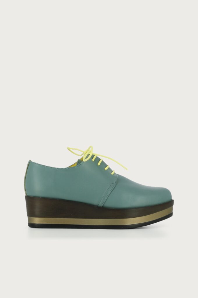 Blucher plataforma Jade turquesa amarillo