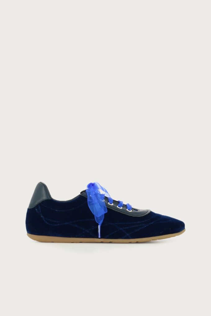 Sneaker terciopelo Tiphaine azul
