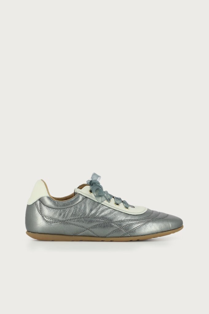 Sneaker brillo Tiphaine plata blanco