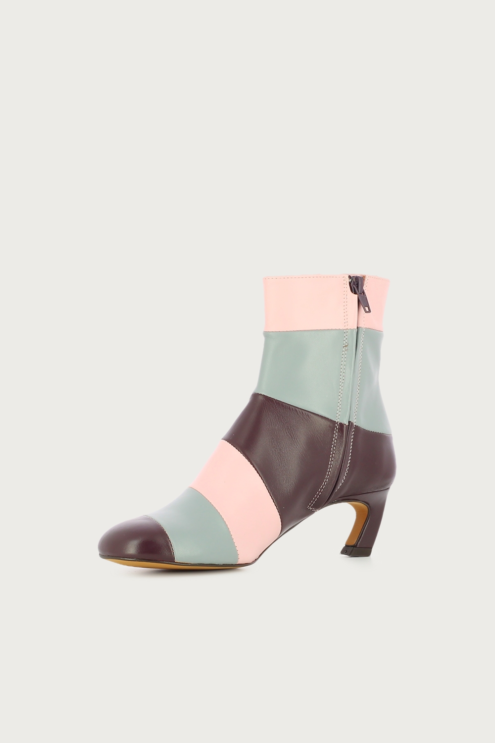 Botín pelletier burdeos rosa gris - Imagen 4