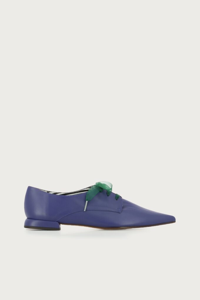 Zapato plano blucher Perrot morado verde