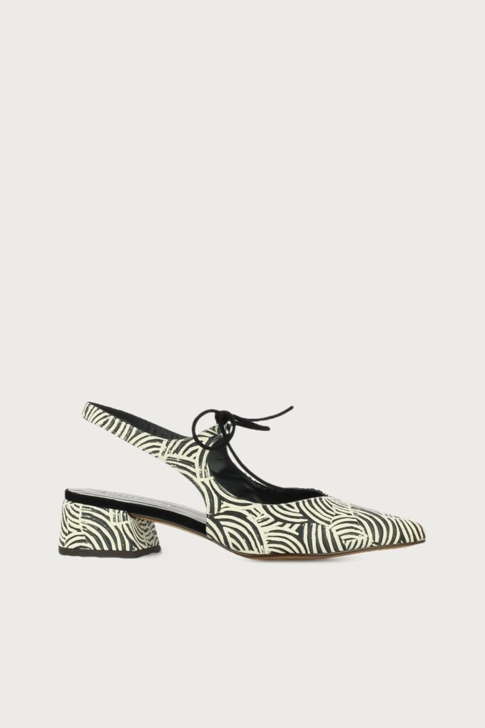 Salón slingback Nea spiral negro